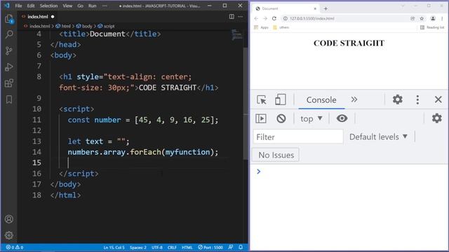 JAVASCRIPT TUTORIAL FOR BEGINNERS | FAST LEARNING | PART - 26 | FOREACH смотреть онлайн