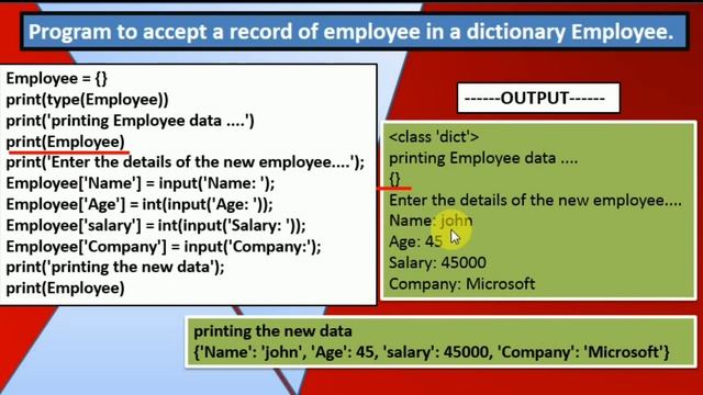 DICTIONARY IN PYTHON смотреть онлайн
