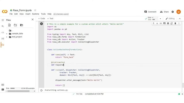 Rasa Chatbot Using Google Colab | Part - 7 | Hackathon Registration Chatbot | Rasa Forms смотреть онлайн