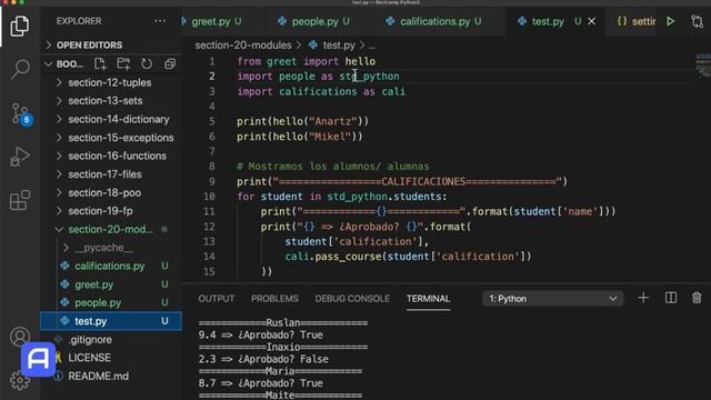 Bootcamp Python 3 - Módulos - Práctica - Uso de variables, clases, funciones смотреть онлайн