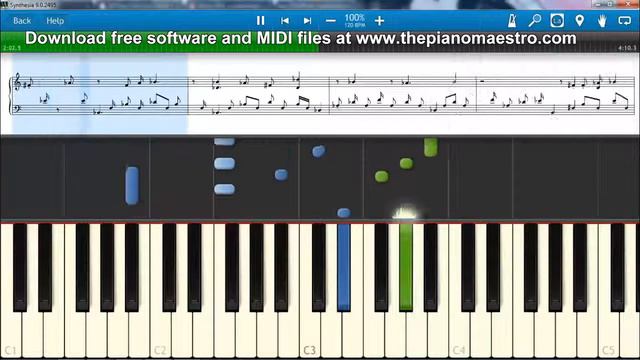 Underneath - Adam Lambert -- piano lesson with Synthesia смотреть онлайн