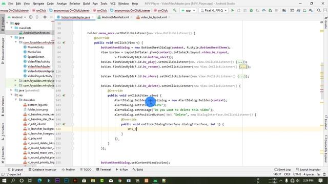 Video Player App in Android Studio,Share Video & Delete Video from external storage Part 12 смотреть онлайн