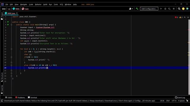 Caesar Cipher program in java || Cipher Algorithms || step by step implementation || work with code смотреть онлайн