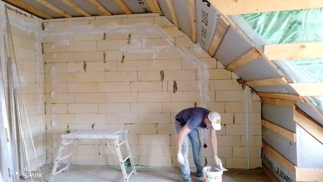 установка маячков по лазерному уровню.