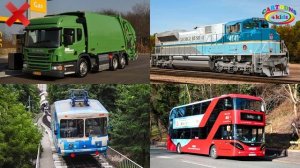 Изучаем поезда и железнодорожный транспорт для детей 2. Развивающее видео про городской транспорт