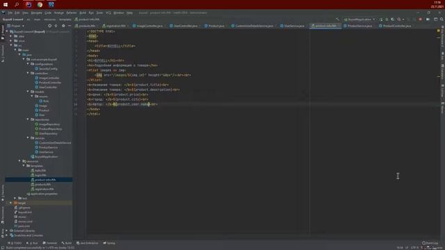 Spring Boot. Разрабатываем веб-приложение с нуля. Добавляем отношение OneToMany между User и Produc смотреть онлайн