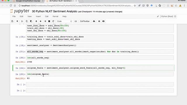 30 Python NLKT Sentiment Analysis смотреть онлайн