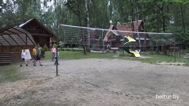 Пансионат ЛОДЭ - волейбольная площадка, Отдых в Беларуси смотреть онлайн
