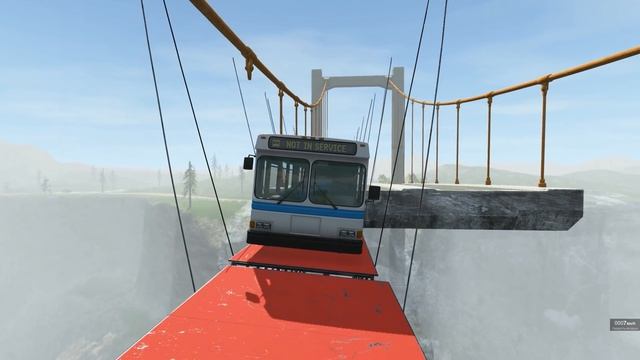 НЕБЕСНАЯ ДОРОГА! ШАТКИЙ ПОДВЕСНОЙ МОСТ НАД ПРОПАСТЬЮ | BeamNG.drive