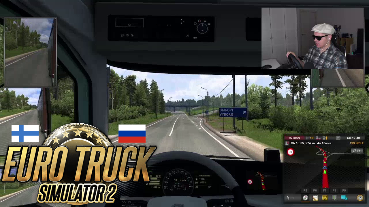 Едем из ФИНЛЯНДИИ в РОССИЮ в EUROTRUCK SIMULATOR 2! Запись стрима 01.05.2024