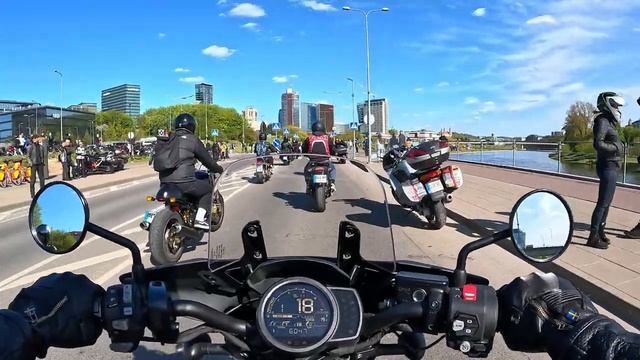 Motorcycle Season Opening In Vilnius 2023 | POV Bike Ride