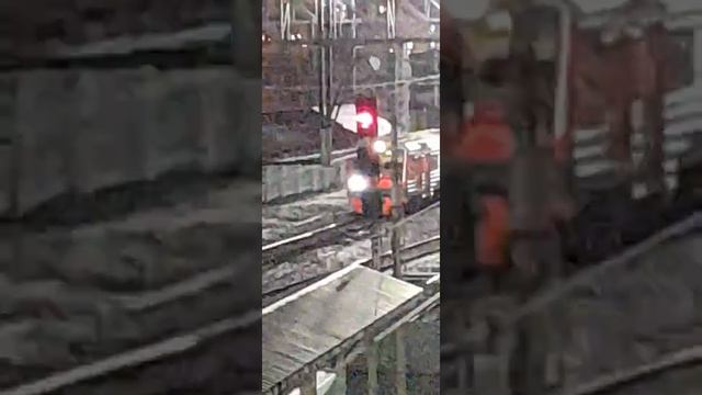 Электропоезда ЭД4М-0453 "Спутник" и ЭД4М-???? на станции Железнодорожная смотреть онлайн