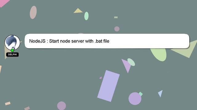 NodeJS : Start node server with .bat file смотреть онлайн