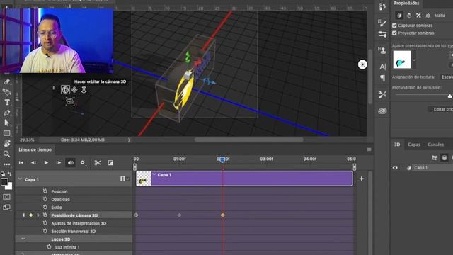 ¿Cómo animar un logo en 3D con Photoshop? ¡Así de fácil! смотреть онлайн