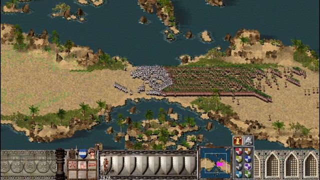 Stronghold Crusader HD - 600 Swordsmen vs 4000 Spearmen смотреть онлайн
