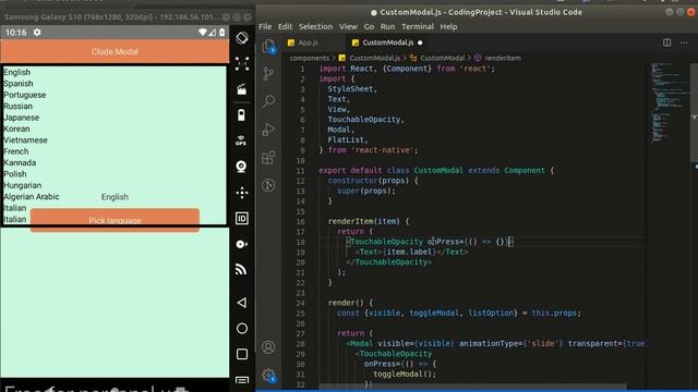 Create Customizable Modal ListPicker Component - React Native (Tutorial) смотреть онлайн