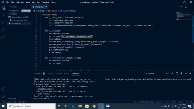 Build an Instagram Photo Liking Bot with Python | Python Automation смотреть онлайн