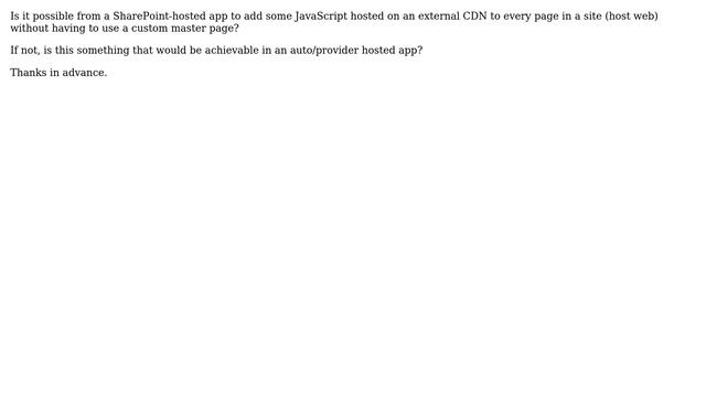 Sharepoint: Is it possible to add JavaScript to the host web from an app? смотреть онлайн
