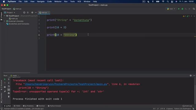 Python Tutorial deutsch [5/24] - Datentypen (int, float und str) смотреть онлайн