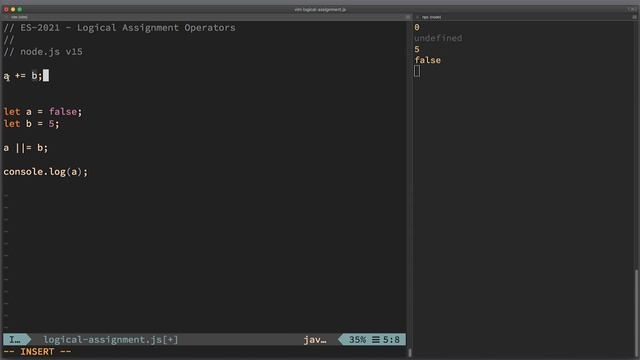 Новые операторы JavaScript - логическое присваивание смотреть онлайн
