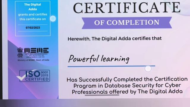 3 FREE CERTIFICATE IN 5 MINUTES WITH TIMESTAMP ✅DB SECURITY, DB DESIGN & NODEJS CERTIFICATE IN 5 MI смотреть онлайн