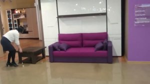 Откидная кровать с диваном и стол трансформер  Компания Мебелионика