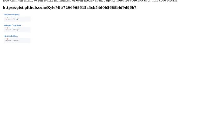 How to add syntax highlighting to indented code blocks using github flavored markdown? смотреть онлайн