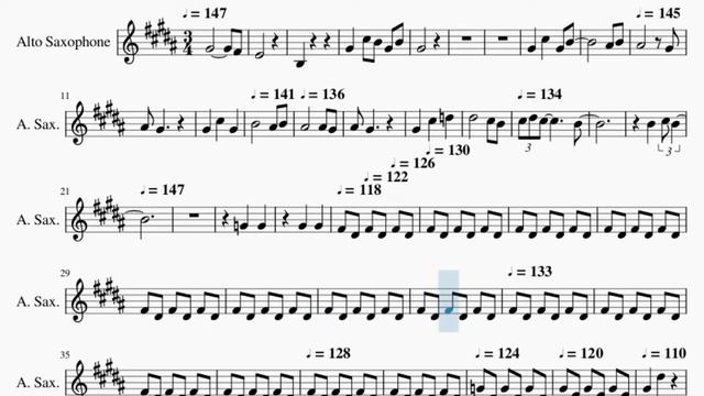 Alto Sax Sheet Music: How to play Je te laisserai des mots by Patrick Watson смотреть онлайн