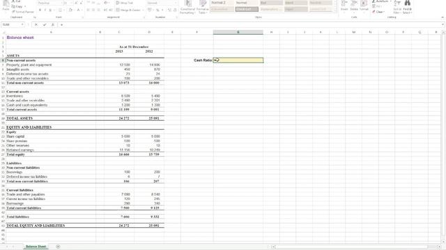 Calculating Cash Ratio in Excel смотреть онлайн