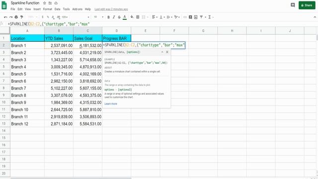 Google Sheets Progress Bar in Cell смотреть онлайн