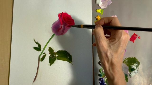 Oil Sketch 20 / Pink Rose 油彩スケッチ 20 / ピンクのバラ смотреть онлайн