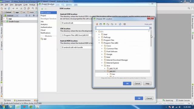 Change Location JDK in Android Studio смотреть онлайн