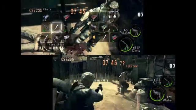 Resident Evil 5 Mercenaries United Split Screen Public Assembly Chris S.T.A.R.S & Wesker S.T.A.R.S смотреть онлайн