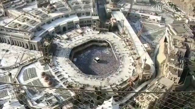 Часы Мекки и вид на священную Кабу / Aerial view of the Kaaba смотреть онлайн
