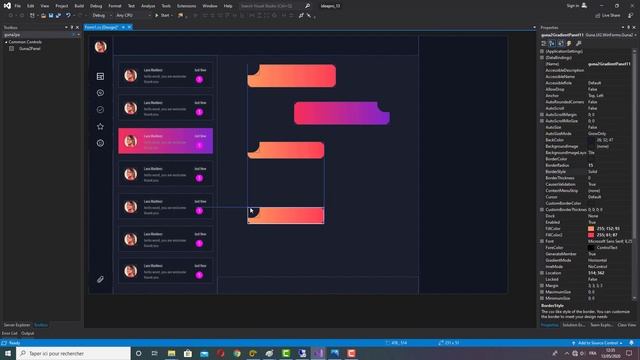 C# UI Design - Messenger - Chating Modern Visual Studio Winform App GUNA Framework смотреть онлайн
