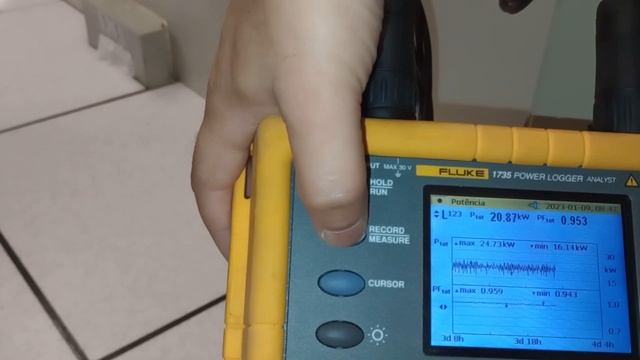Parando gravação analisador de energia FLUKE 1735 - POWER LOGGER смотреть онлайн
