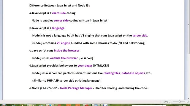 DIFFERENCE BETWEEN JAVASCRIPT AND NODE JS смотреть онлайн