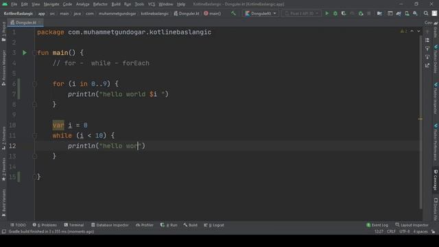 Kotlin Eğitim Serisi 8.Video(For-While-ForEach Döngüleri) смотреть онлайн