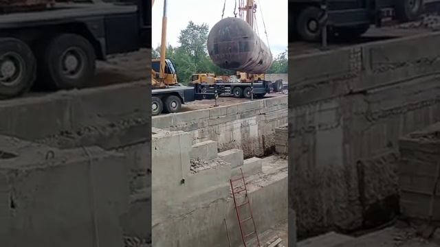 Автокран XCMG 30. Цистерна 30 тонн. Работа двумя кранами