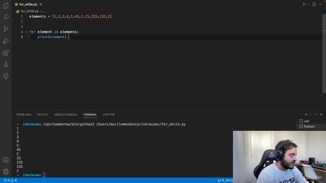 Como fazer iterações com FOR e WHILE no Python смотреть онлайн