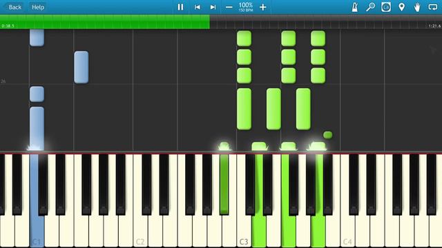 Сливки - Куда Уходит Детство (на пианино Synthesia) смотреть онлайн