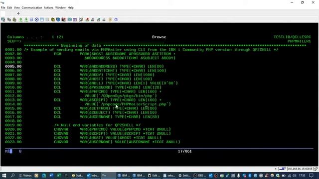 Email PDF`s etc from the IBM i using Open Source software PHPMailer with a simple CL program. смотреть онлайн