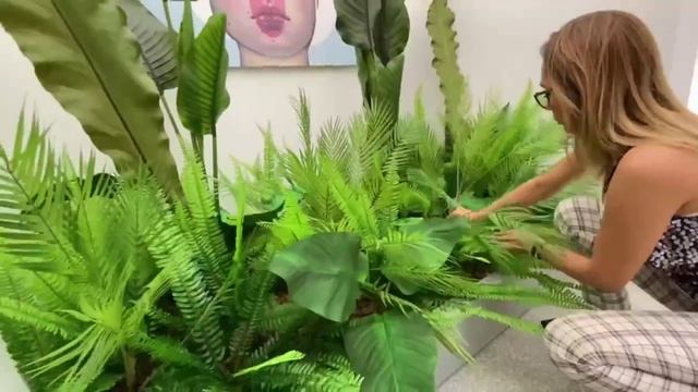 Новый проект по оформлению искусственными цветами.