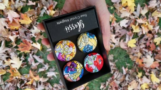 Glassii™ Museum Shop - More Groovy Flowers Glass Magnet Set смотреть онлайн