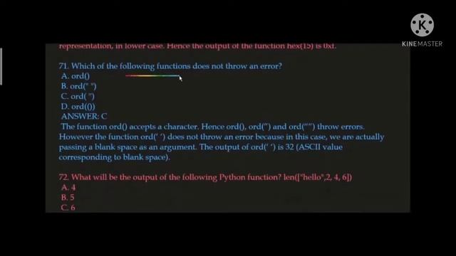 Top 50 MCQs On Programming and Problem Solving through Python Part:-2||M3-R5 Python MCQ For O Leve смотреть онлайн