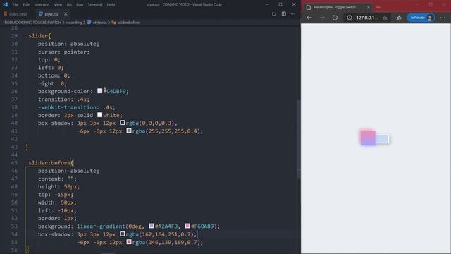Build a Toggle Switch in Neumorphic or Flat UI || Using HTML CSS смотреть онлайн