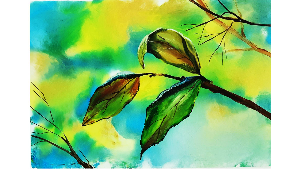 Как нарисовать осенние листья. Как нарисовать листья на ветке. Как нарисовать осенний пейзаж. смотреть онлайн