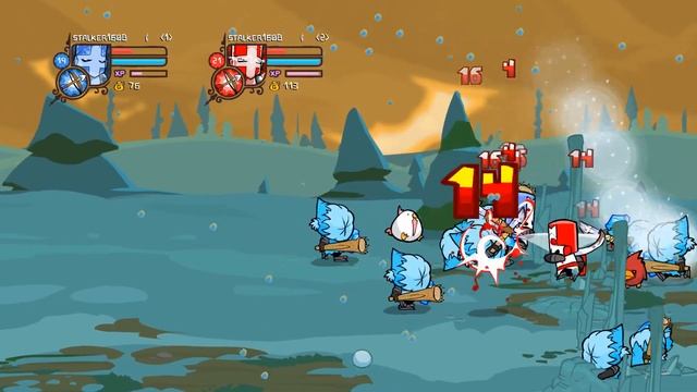Castle Crashers Прохождение без комментариев. Часть 10 - Полнолуние / Снежный мир / walkthrough #10 смотреть онлайн