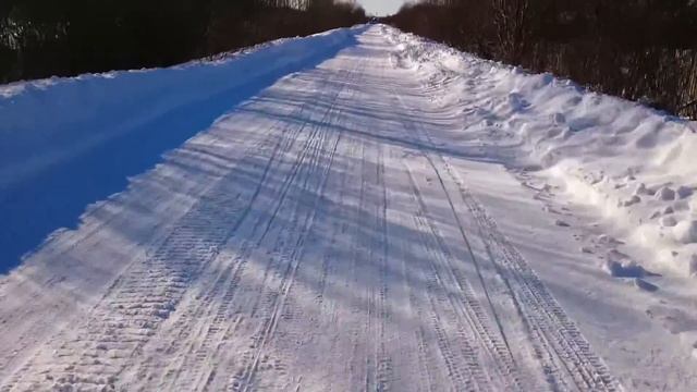 Копия видео Прогулка на велосипеде зимой по лесным дорогам. смотреть онлайн