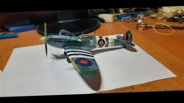 обзор на сборку модели спитфайр в 48 масштабе от ICM